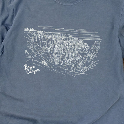 Bryce Line Drawing Cotton Long Sleeve