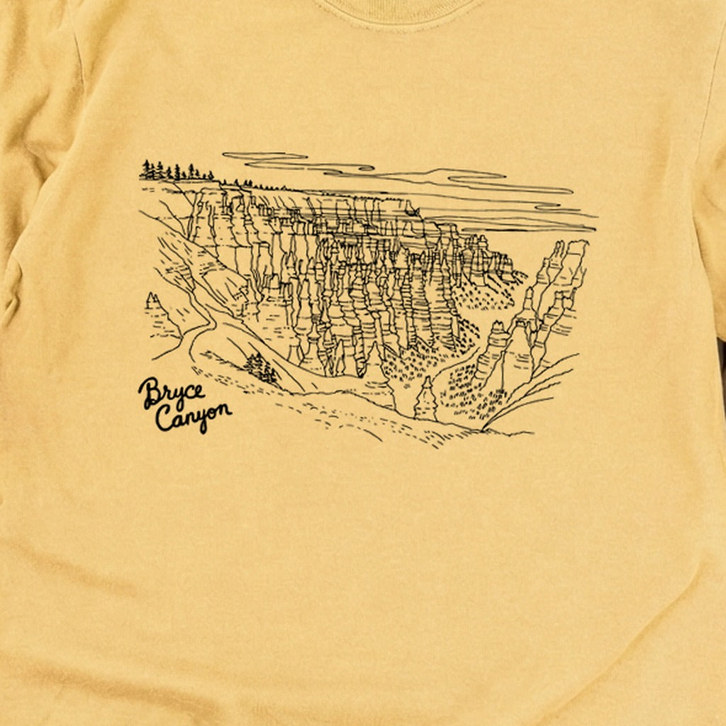 Bryce Line Drawing Cotton Long Sleeve