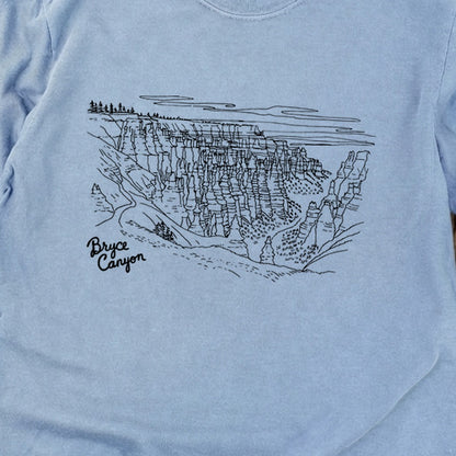 Bryce Line Drawing Cotton Long Sleeve