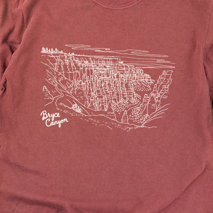 Bryce Line Drawing Cotton Long Sleeve