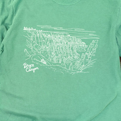 Bryce Line Drawing Cotton Long Sleeve