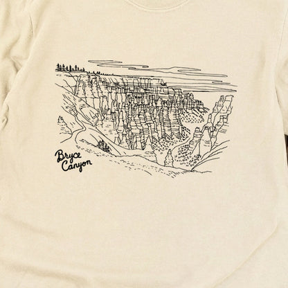 Bryce Line Drawing Cotton Long Sleeve