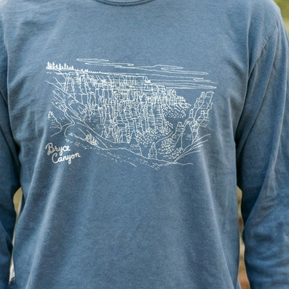 Bryce Line Drawing Cotton Long Sleeve