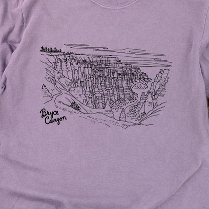 Bryce Line Drawing Cotton Long Sleeve