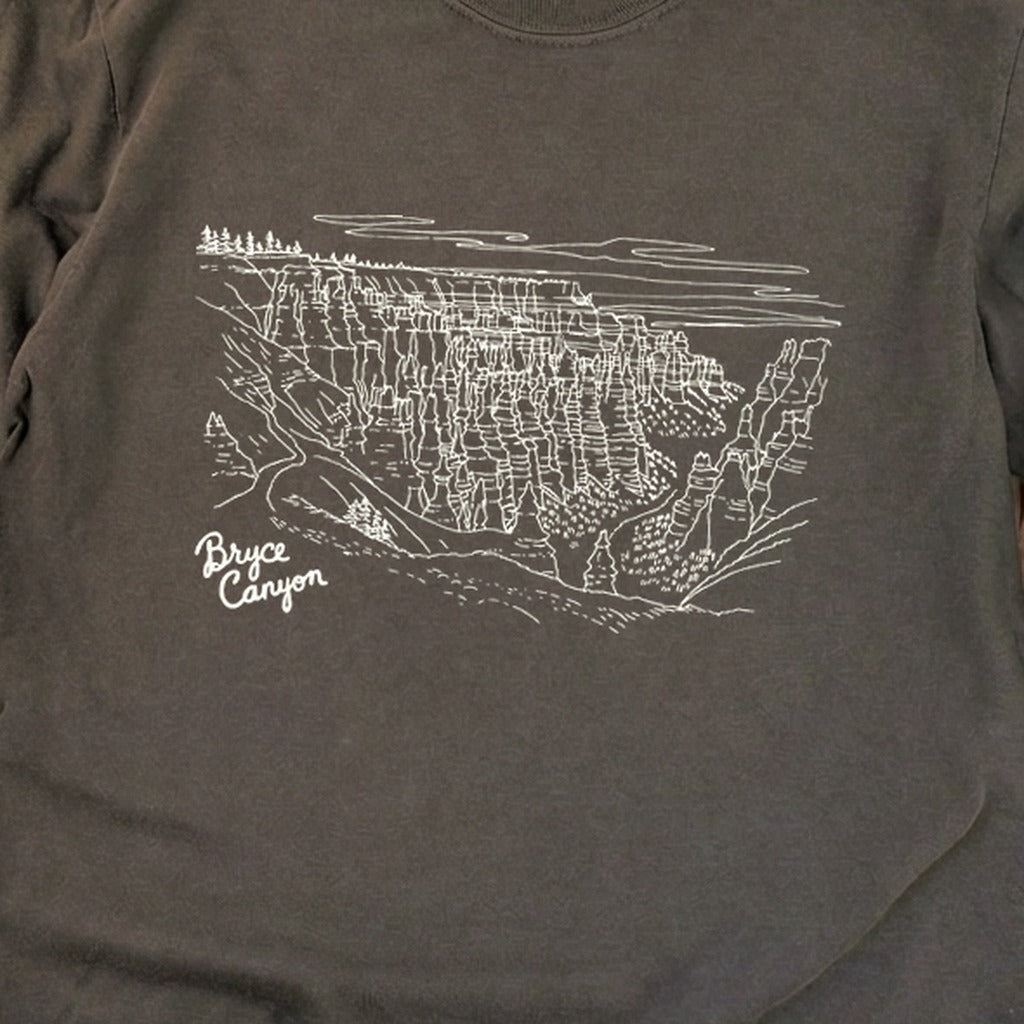 Bryce Line Drawing Cotton Long Sleeve