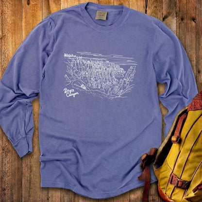 Bryce Line Drawing Cotton Long Sleeve