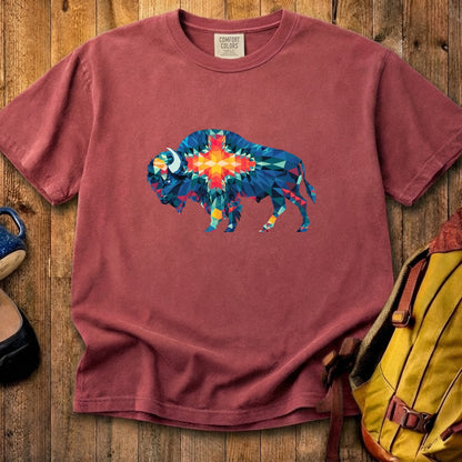 Buffalo Southwestern Mosaic Cotton T-Shirt