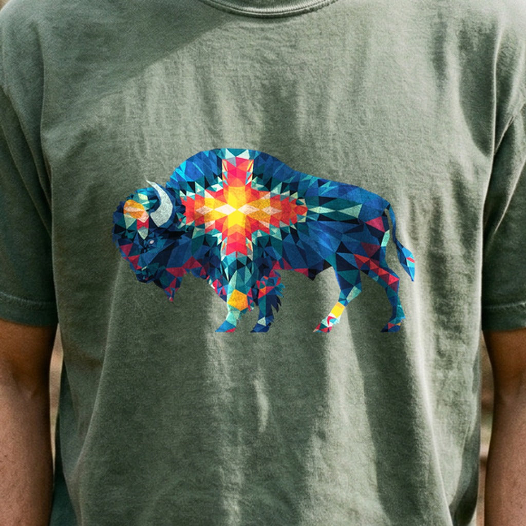 Buffalo Southwestern Mosaic Cotton T-Shirt