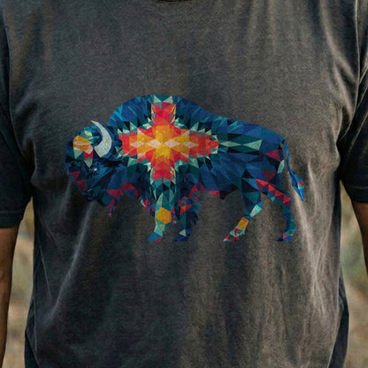 Buffalo Southwestern Mosaic Cotton T-Shirt