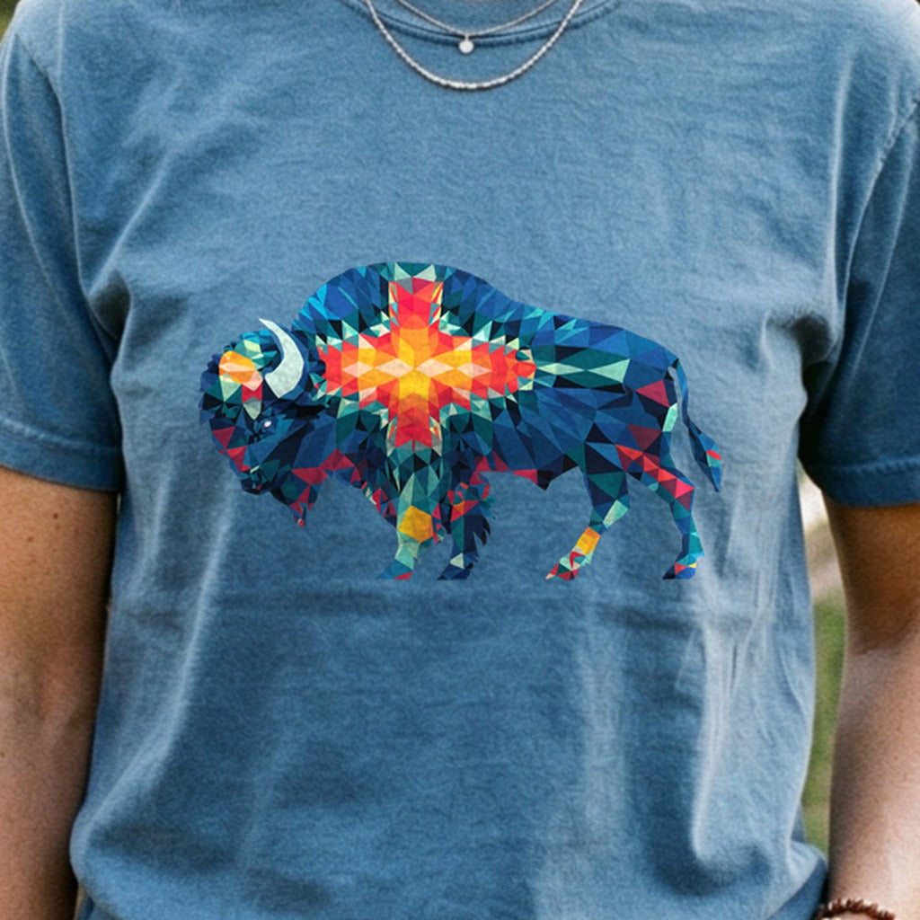 Buffalo Southwestern Mosaic Cotton T-Shirt
