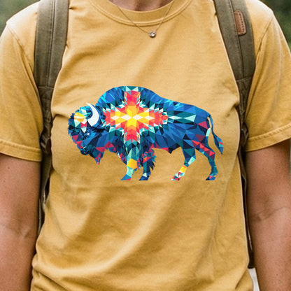 Buffalo Southwestern Mosaic Cotton T-Shirt