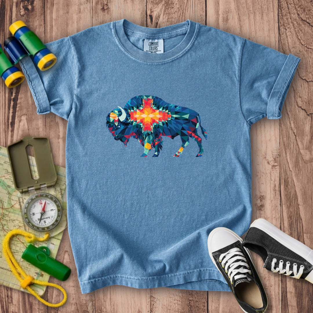 Buffalo Southwestern Mosaic Kids Cotton T-Shirt