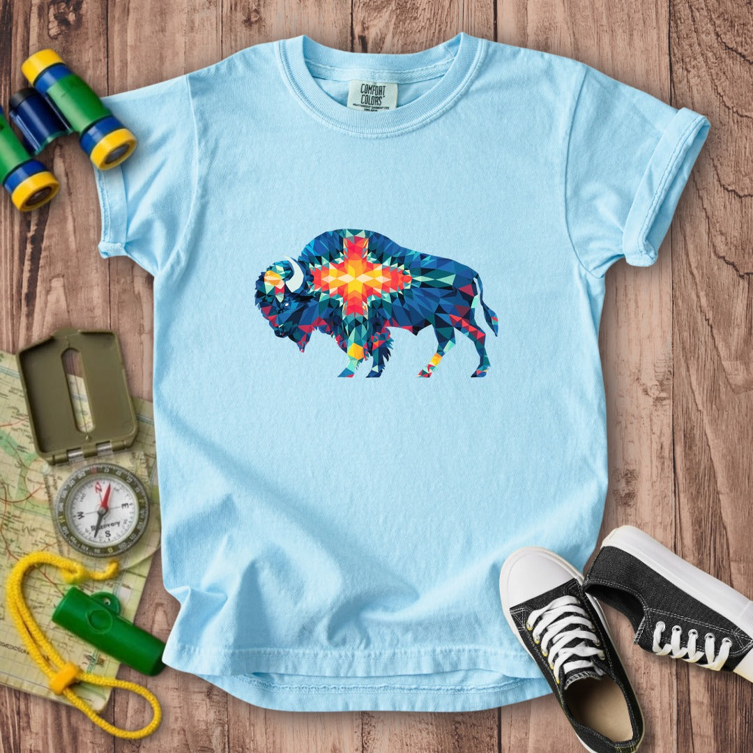 Buffalo Southwestern Mosaic Kids Cotton T-Shirt