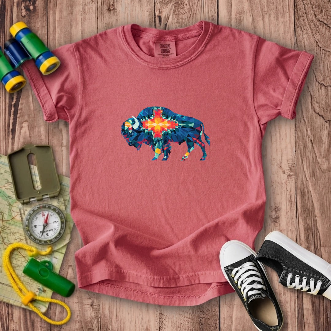 Buffalo Southwestern Mosaic Kids Cotton T-Shirt