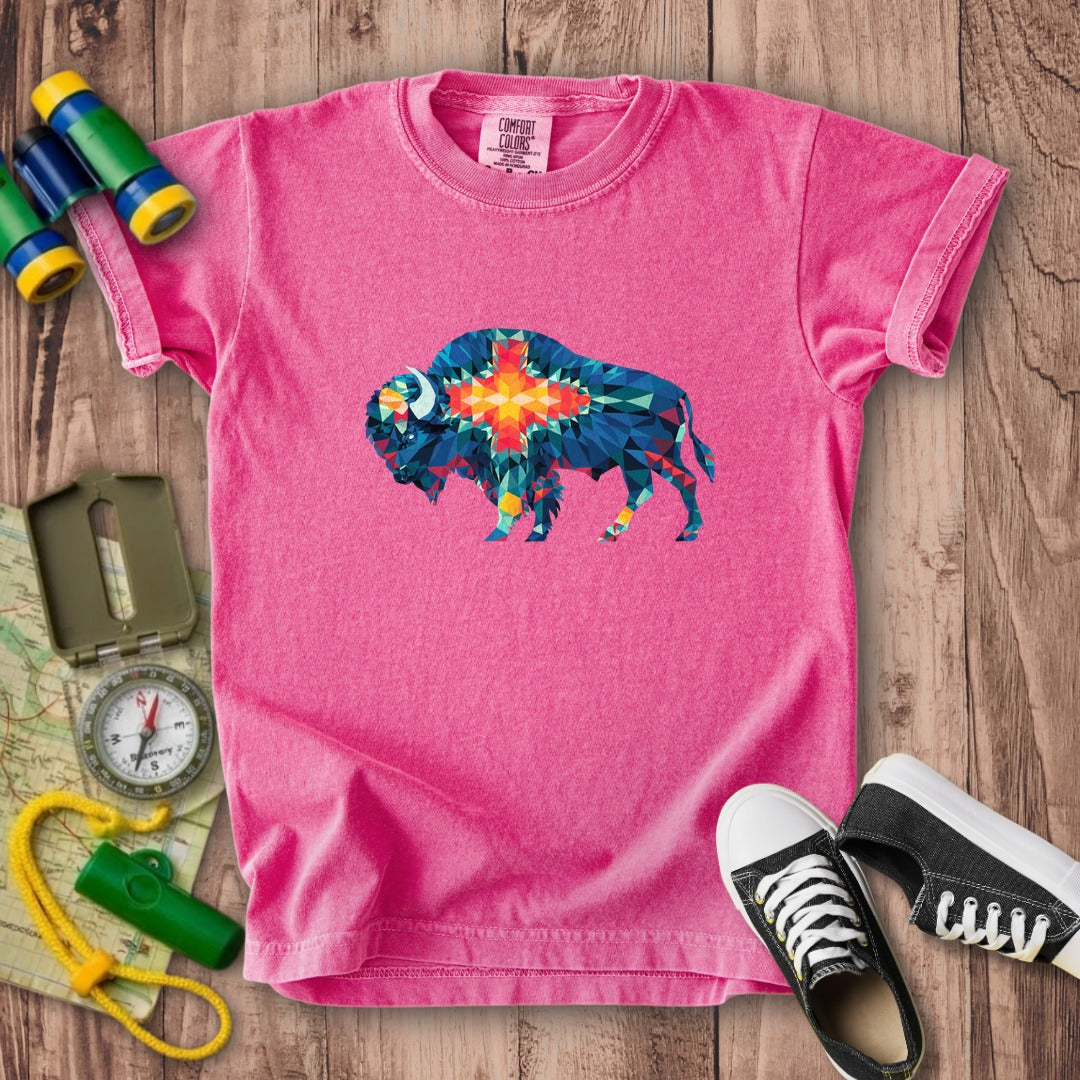 Buffalo Southwestern Mosaic Kids Cotton T-Shirt