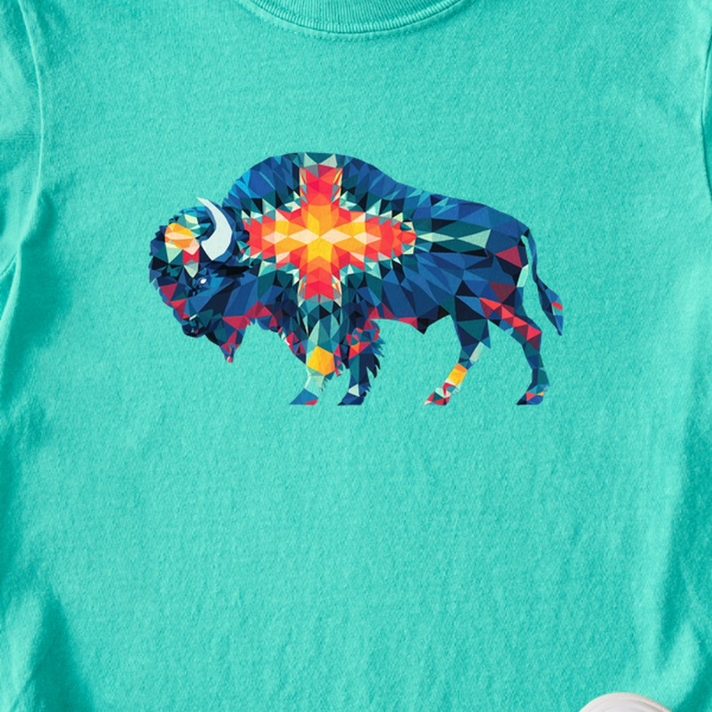 Buffalo Southwestern Mosaic Kids Cotton T-Shirt