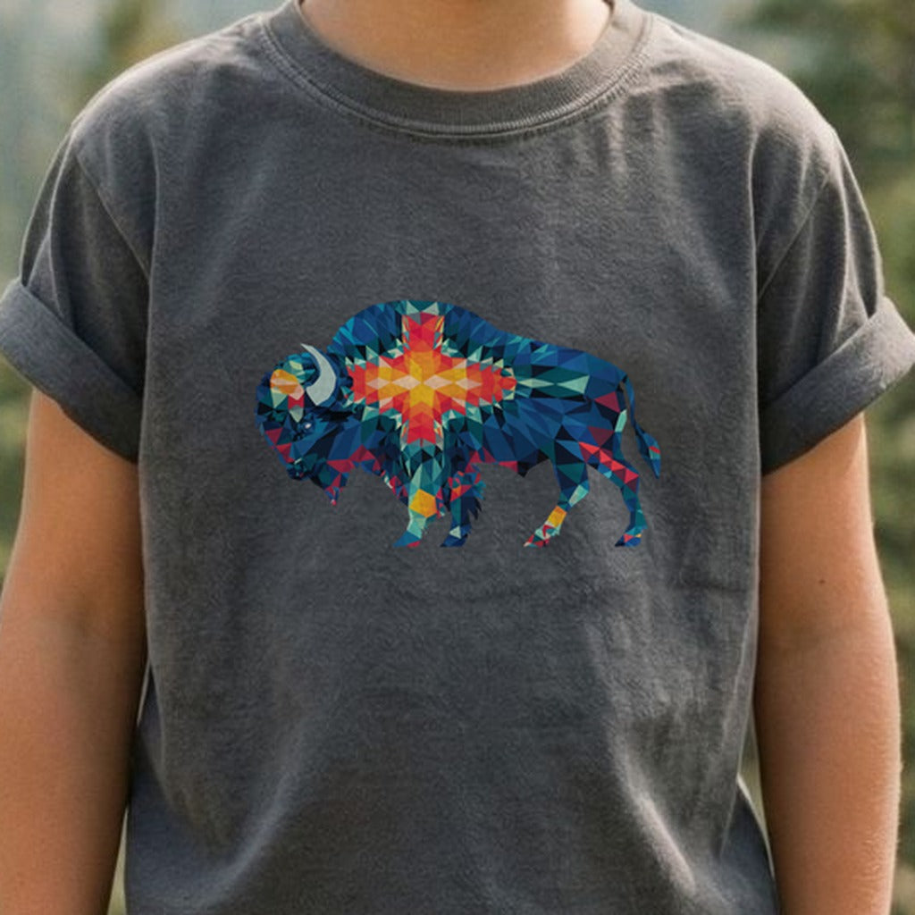 Buffalo Southwestern Mosaic Kids Cotton T-Shirt
