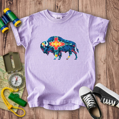 Buffalo Southwestern Mosaic Kids Cotton T-Shirt