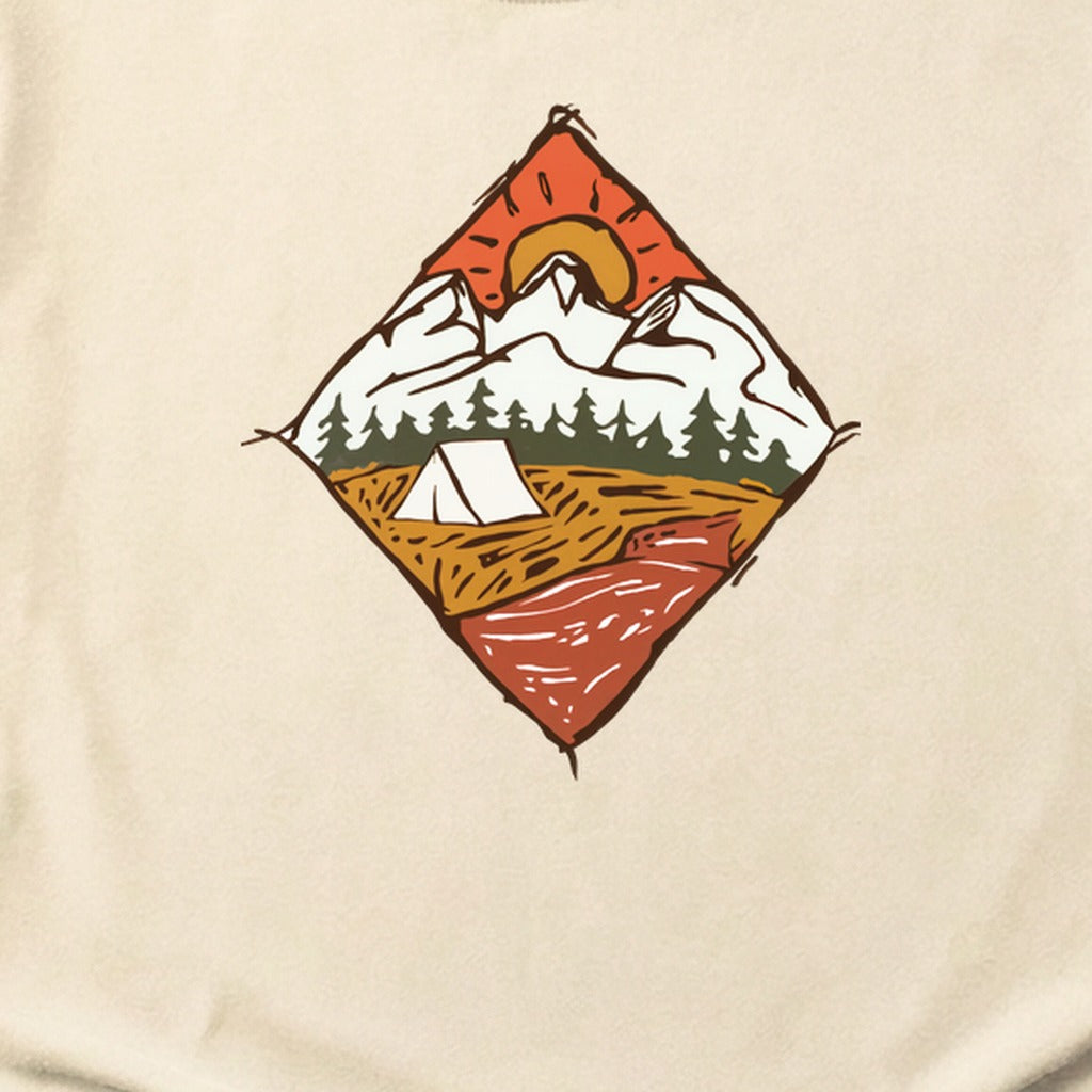 Camping Illustration Cotton T-Shirt