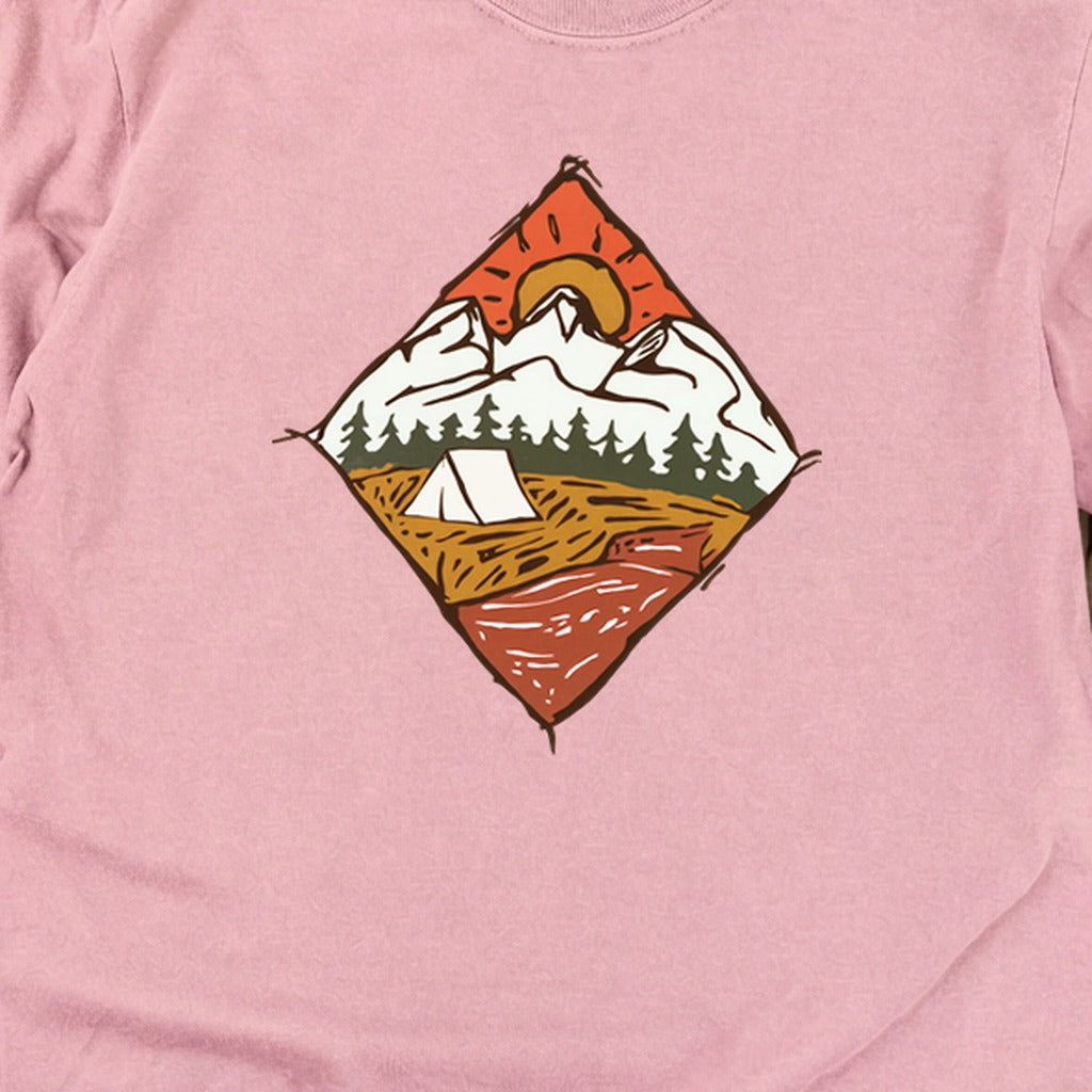 Camping Illustration Cotton Long Sleeve