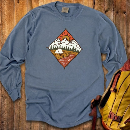 Camping Illustration Cotton Long Sleeve