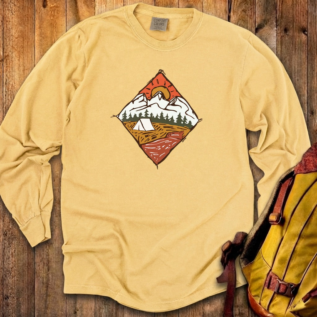 Camping Illustration Cotton Long Sleeve