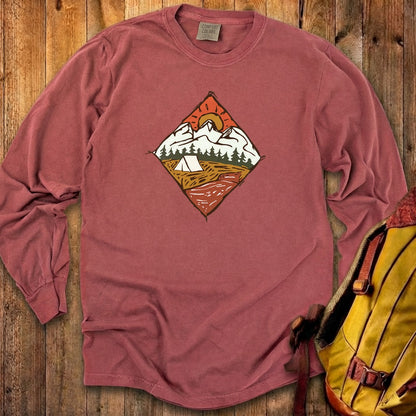 Camping Illustration Cotton Long Sleeve