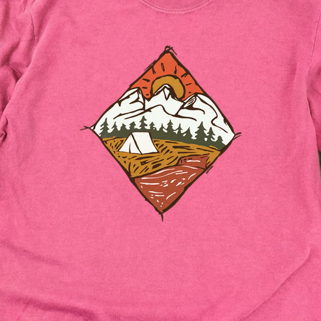 Camping Illustration Cotton Long Sleeve