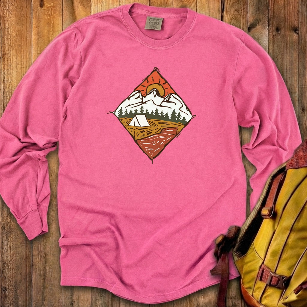 Camping Illustration Cotton Long Sleeve