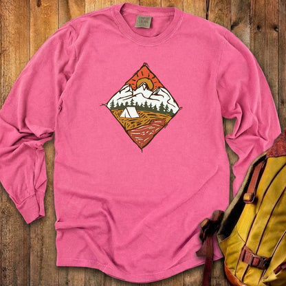 Camping Illustration Cotton Long Sleeve