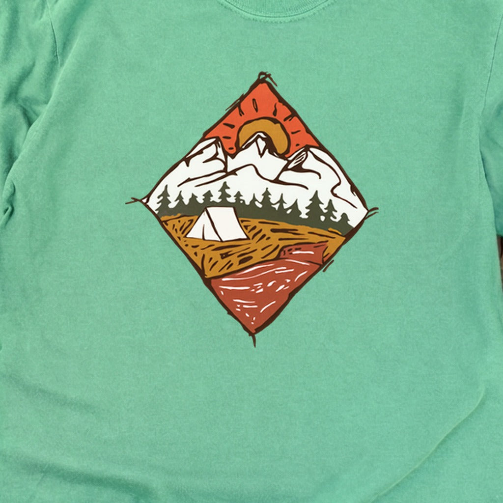 Camping Illustration Cotton Long Sleeve