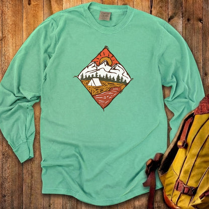Camping Illustration Cotton Long Sleeve