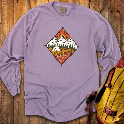 Camping Illustration Cotton Long Sleeve