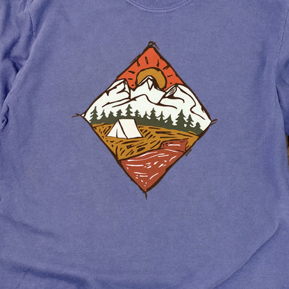Camping Illustration Cotton Long Sleeve