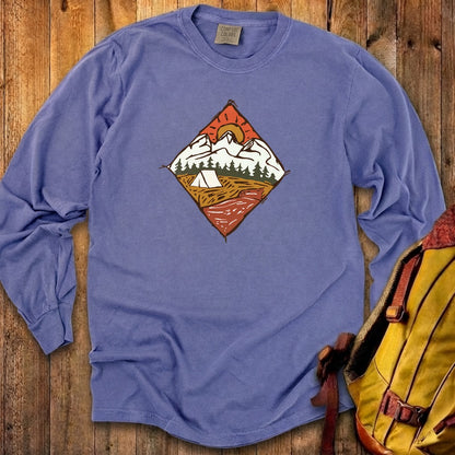 Camping Illustration Cotton Long Sleeve