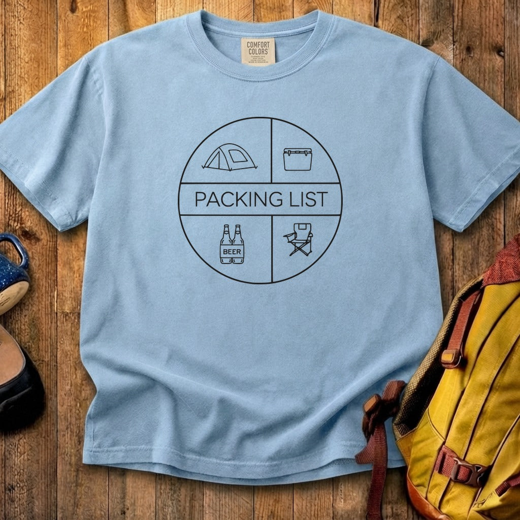 Camping Packing List Cotton T-Shirt
