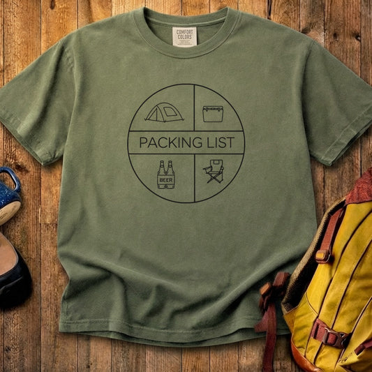Camping Packing List Cotton T-Shirt
