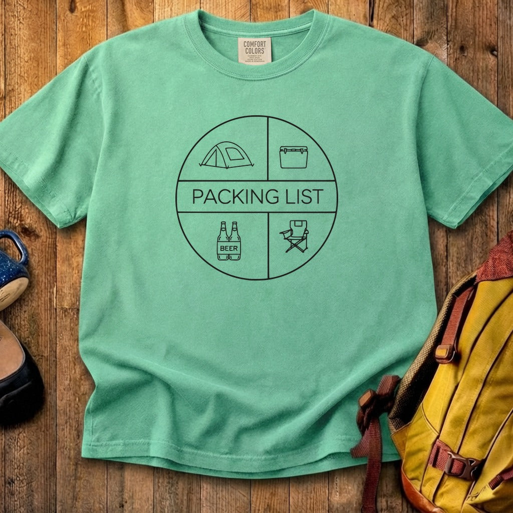 Camping Packing List Cotton T-Shirt
