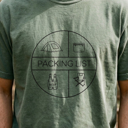 Camping Packing List Cotton T-Shirt