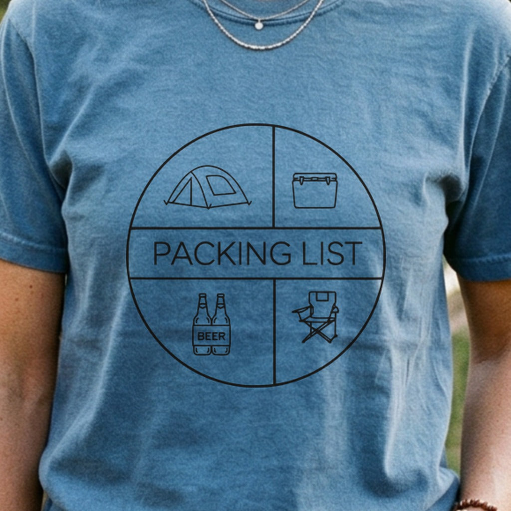 Camping Packing List Cotton T-Shirt