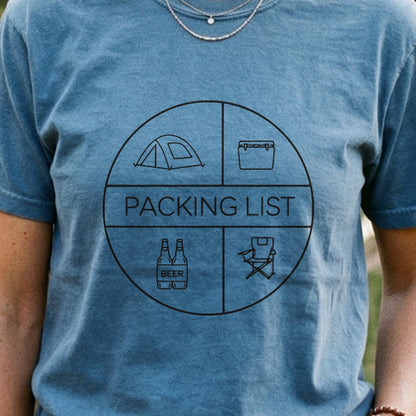 Camping Packing List Cotton T-Shirt