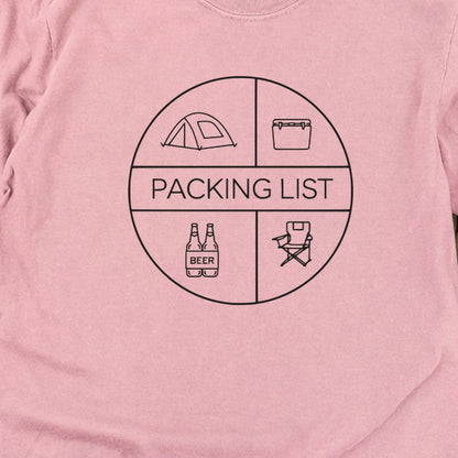 Camping Packing List Cotton Long Sleeve