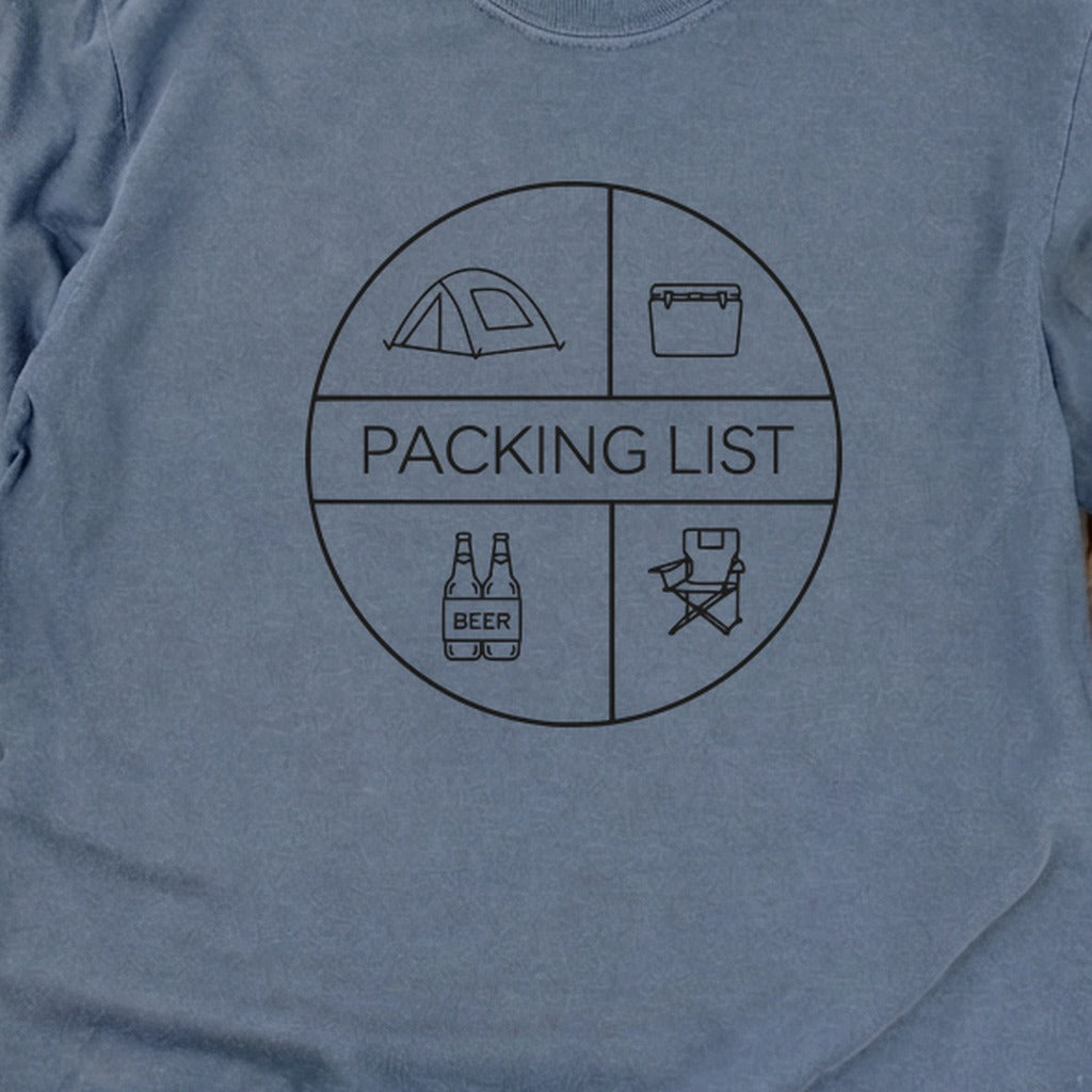 Camping Packing List Cotton Long Sleeve