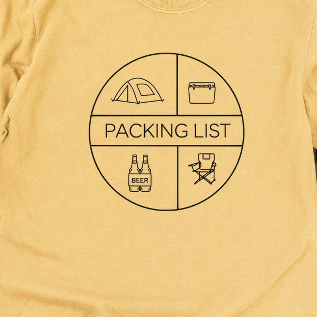 Camping Packing List Cotton Long Sleeve
