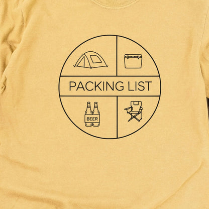 Camping Packing List Cotton Long Sleeve
