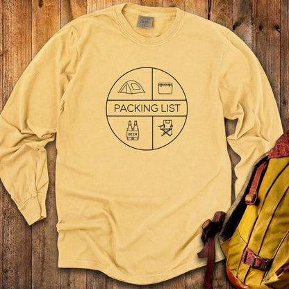 Camping Packing List Cotton Long Sleeve