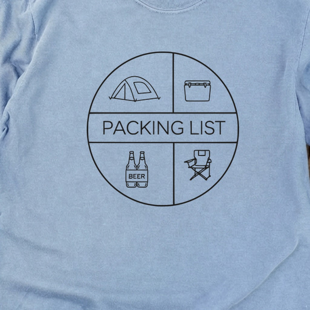 Camping Packing List Cotton Long Sleeve