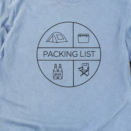 Camping Packing List Cotton Long Sleeve