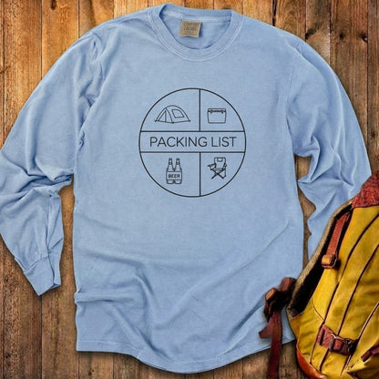 Camping Packing List Cotton Long Sleeve