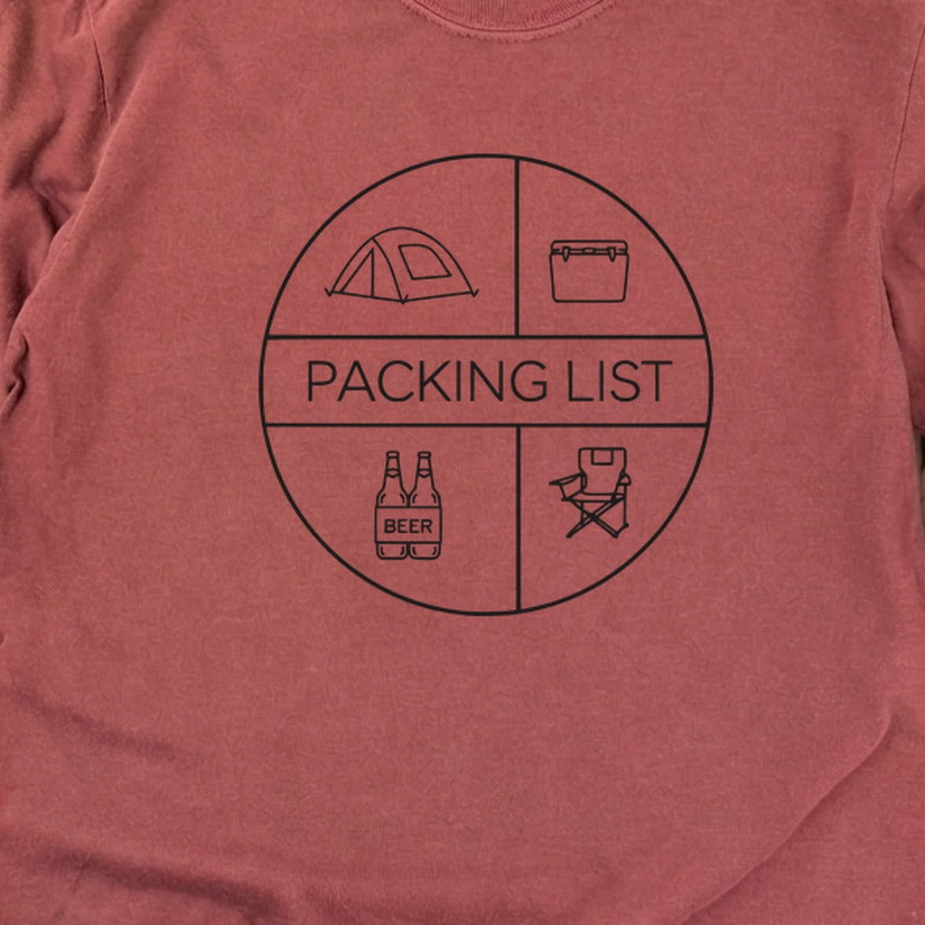 Camping Packing List Cotton Long Sleeve